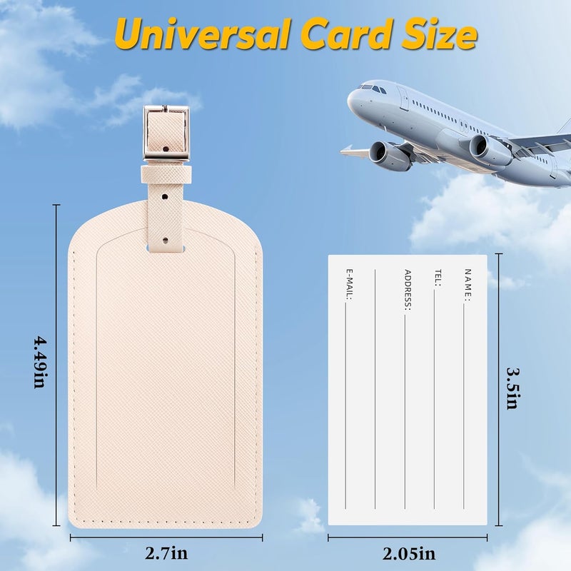 Airkit 3 Pack Luggage Tags for Suitcases, TSA Approved Bag Tags, Baggage Tags with Privacy Protection, Travel Essentials Luggage Accessories, Cream White - Image 2